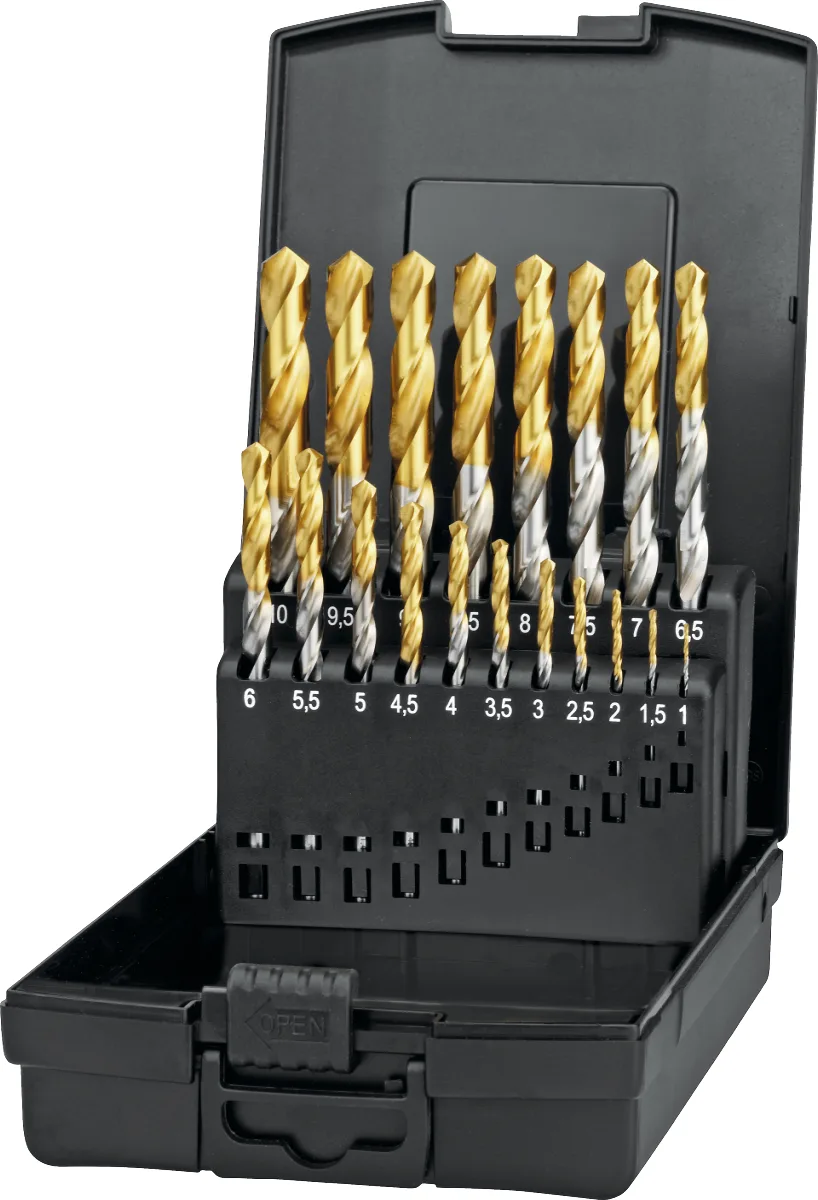 19.146 HSS Set Spiraalboren DIN 338 TiN-tip