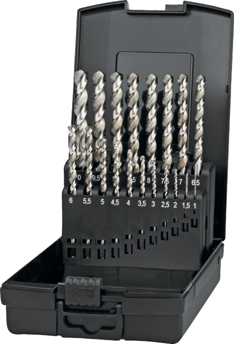 19.171 HSS Set Spiraalboren DIN 338 Aluminium
