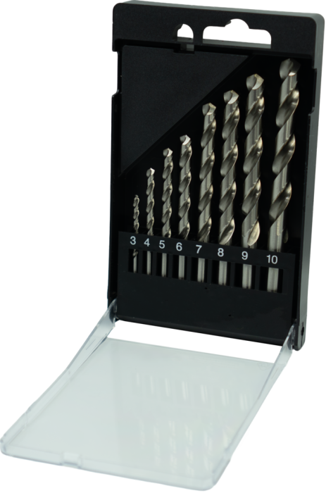 [19.176.1000] 19.176 HSS-E Set Spiraalboren DIN 338 roestvaststaal (1-10 mm x 0,5 mm)