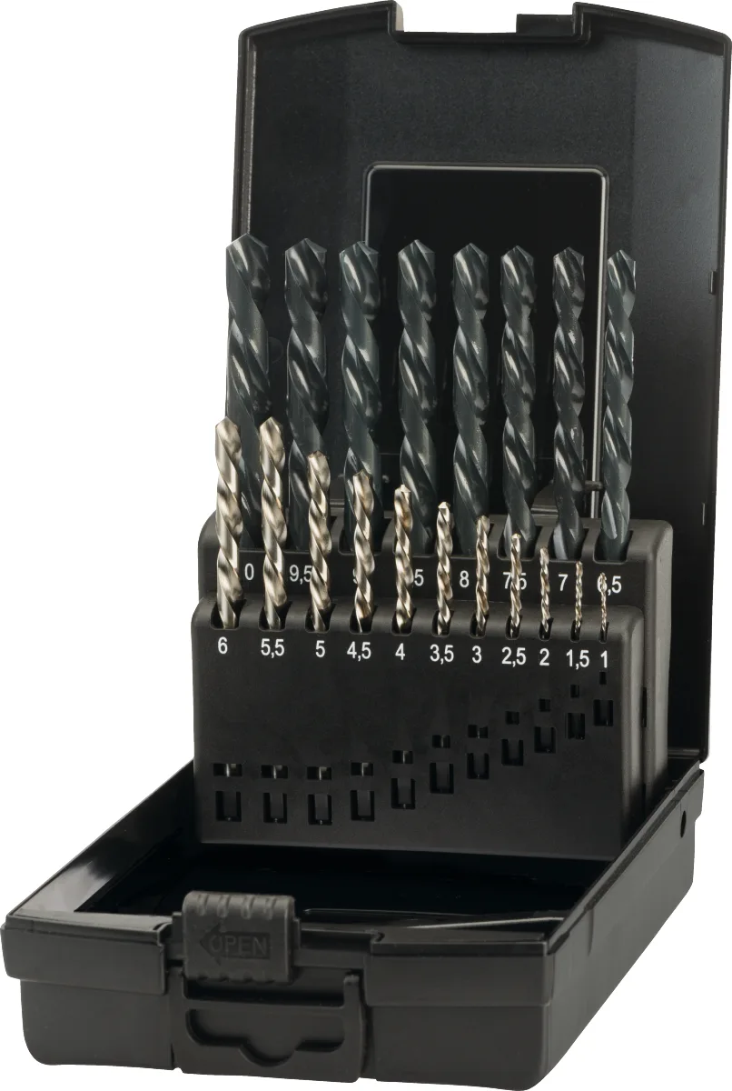 19.910 HSS Set Spiraalboren DIN 338 links