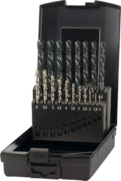 [19.910.1000] 19.910 HSS Set Spiraalboren DIN 338 links