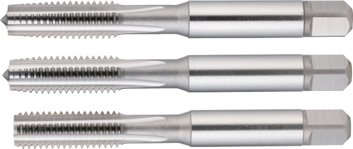 [21.100.0300B] 21.100B HSS Handtappen ISO 529 set à 3 stuks, in Unibox met ophangoog (M3)