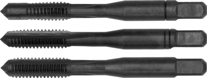 21.150 HSS-E Machine Taps DIN 352 set of 3 pieces, steam relieved, No. 1 with pilot