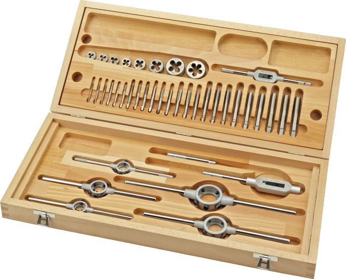 29.120 ECO PRO HSS Set Draadsnijden in houten cassette