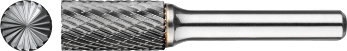 41.528 hardmetaal Stiftfrees model B, cilindrisch met kopvertanding, schacht 8 mm