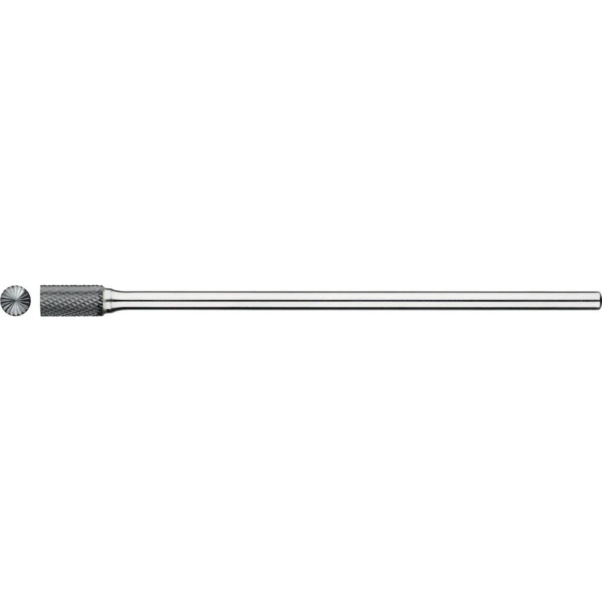 41.529 Hardmetaal Stiftfrees model B, cilindrisch met kopvertanding, schacht 6 mm, lang