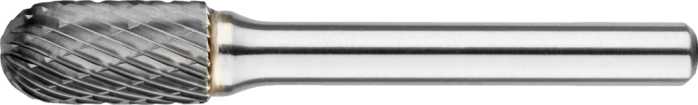 [41.530.0306B] 41.530B Hardmetaal Stiftfrees model C, cilindrisch, ronde kop, schacht 6 mm, in etui (3 mm)