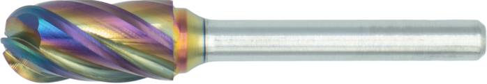 [41.536.1000] 41.536 HP2 ALU Hardmetaal Stiftfrees model C, cilindrisch, ronde kop, schacht 6 mm, ta-C (9,5 mm)