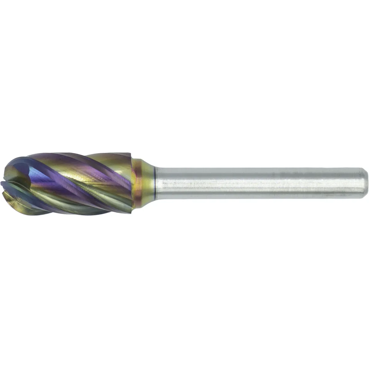 [41.536.1000] 41.536 HP2 ALU Hardmetaal Stiftfrees model C, cilindrisch, ronde kop, schacht 6 mm, ta-C (9,5 mm)