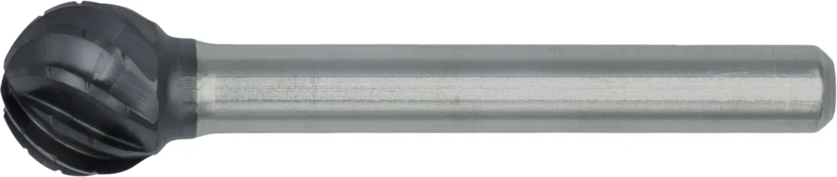 [41.544.1000] 41.544 HP2 UNI Hardmetaal Stiftfrees model D, kogelvorm, schacht 6 mm, AlTiN-X (9,5 mm)