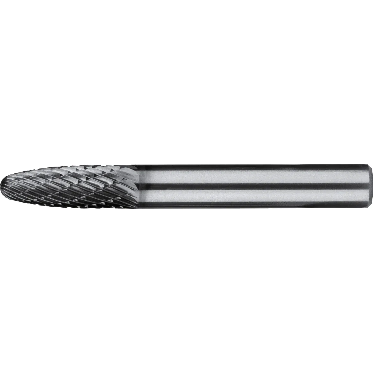 41.561 Hardmetaal Stiftfrees model F, boomvorm met ronde kop, schacht 6 mm, TiAlN