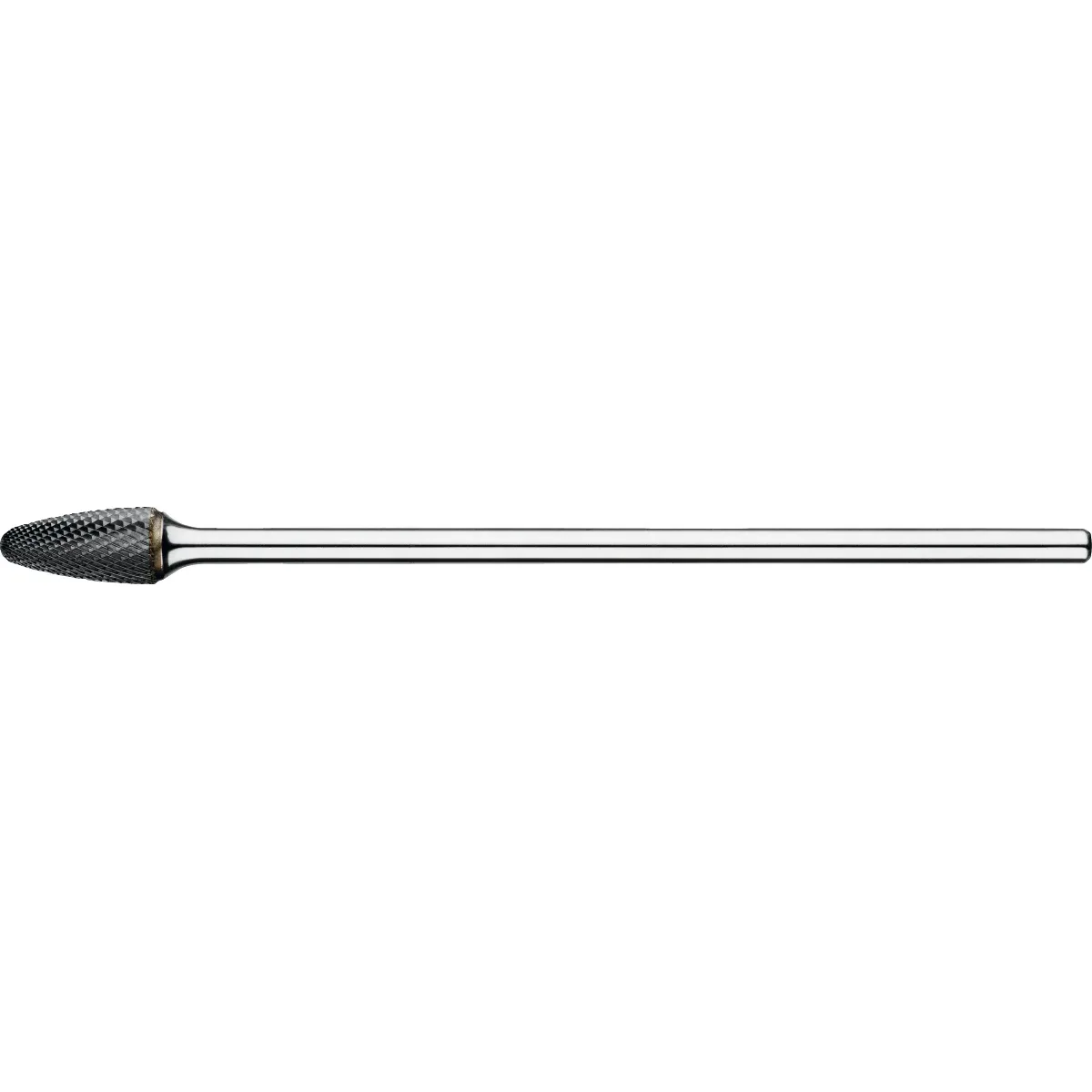 41.569 Hardmetaal Stiftfrees model F, boomvorm met ronde kop, schacht 6 mm, lang