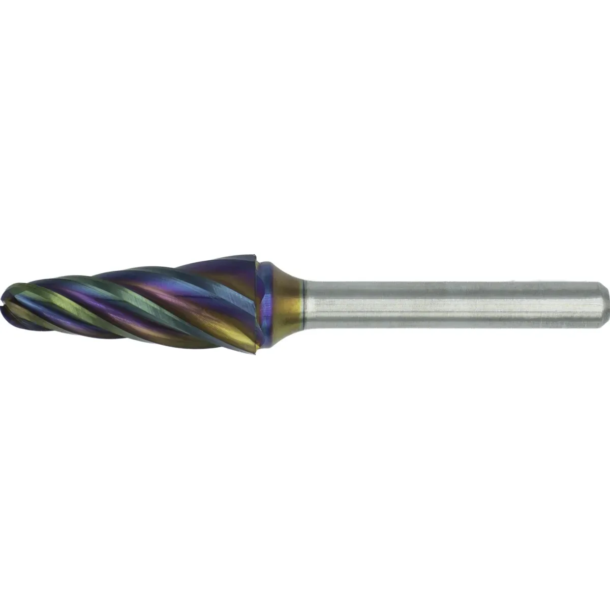 41.626 HP2 ALU punche en métal dur modèle L, forme conique, tête ronde, manche 6 mm, ta-C