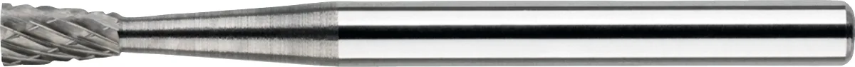 41.643 Hartmetall-Stempelmodell N, umgekehrte kegelform, Schaft 3 mm
