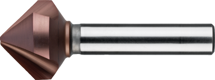 [42.552.0630] 42.552 HSS-E 8% Zinc-coated drill DIN 335-C 90°, 3 cutting edges, AlCrN-X (6,3 mm)