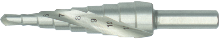 [44.113.0090] 44.113 ECO PRO HSS Stufen-Einstechbohrer, spiralisiert, polierte Rohfertigung (4-5-6-7-8-9-10-11-12)