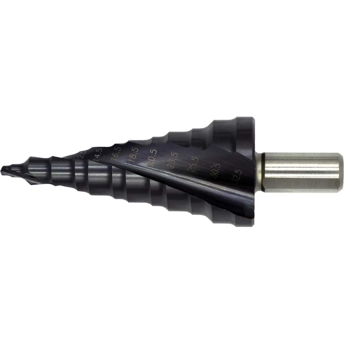 [44.136.1500] 44.136 HSS stepped countersink drill, Ergo-Step EN 60423 for cable ferrules (MF), TiAlN (8,5-10,5-12,5-14,5-16,5-18,5-20,5-23,5-25,5-30,5-32,5 (M10-M32))