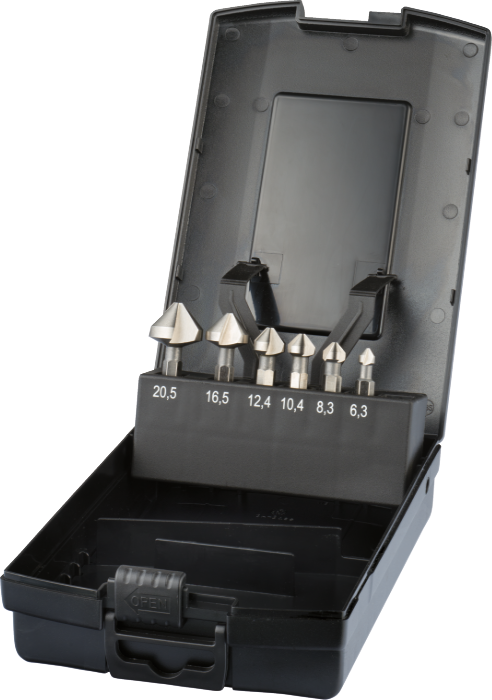 [49.248.0630] 49.248 ECO HSS set Verzinkboren DIN 3126-DIN ISO 1173 E6,3 42.543, 90°, 3 snijkanten, 1/4″ (6,35 mm)-zeskant bitopname