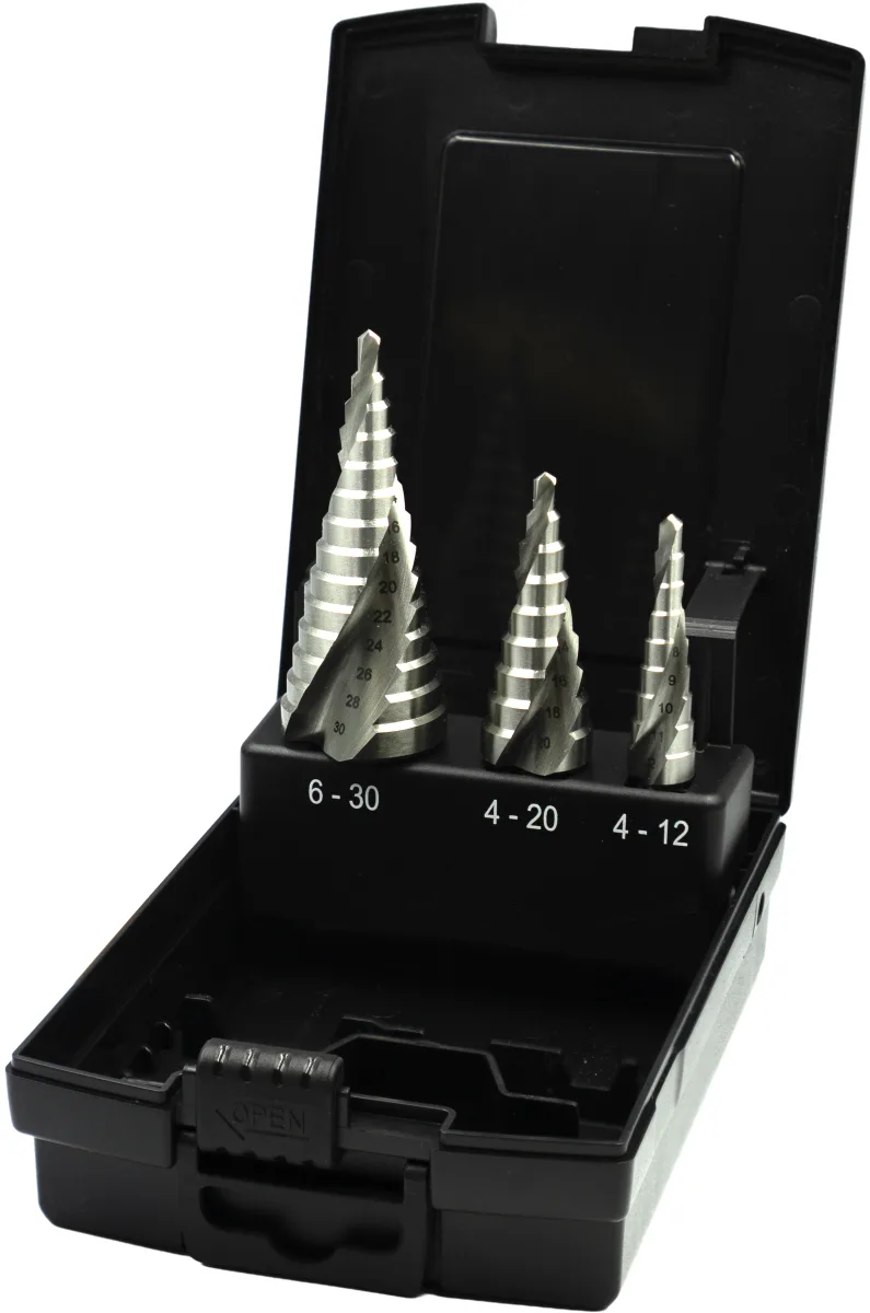 [49.405.1000] 49.405 ECO PRO HSS Set Getrapte Plaatboren 44.113, gespiraliseerd, blank geslepen uitvoering