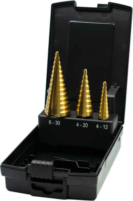 49.415 HSS Set Getrapte Plaatboren, Ergo-Step TiN