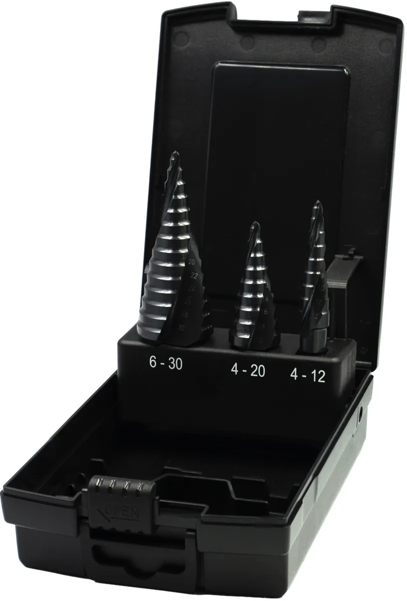 [49.418.1000] 49.418 HSS Set Getrapte Plaatboren, Ergo-Step gespiraliseerd, TiAlN