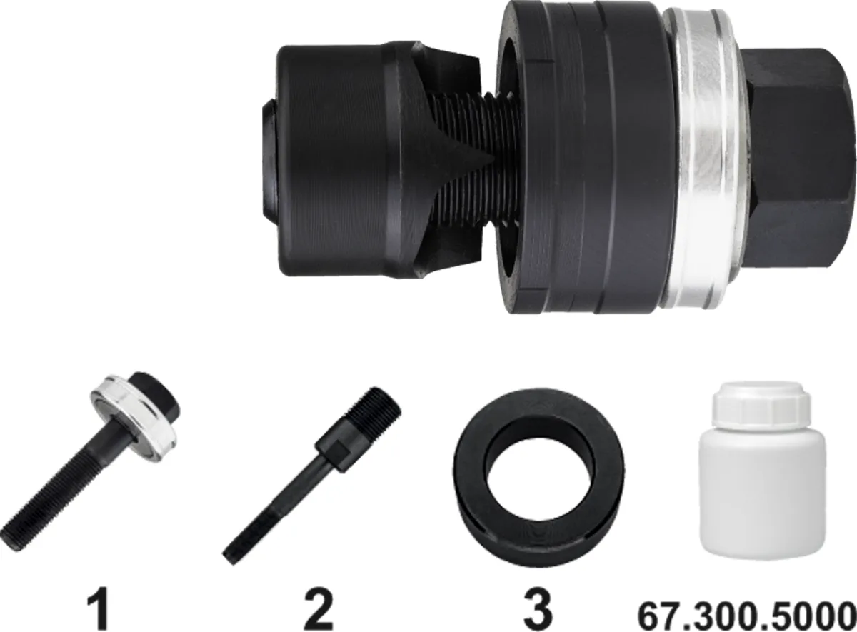 [67.120.1201] 67.120 Gatenpons met 3-voudig splijtstempel, voor hand- en hydraulisch gebruik, incl. bout en lager (12,5 mm)