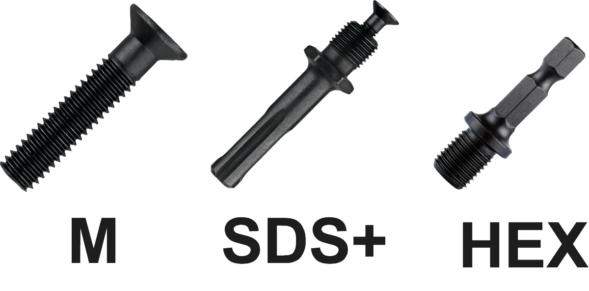 [81.182.1330] 81.182 Accessoire pour mandrins de forage, goupille de mandrin à gauche, queue de forage SDS (1/2″ -20 UNF -> SDS+)