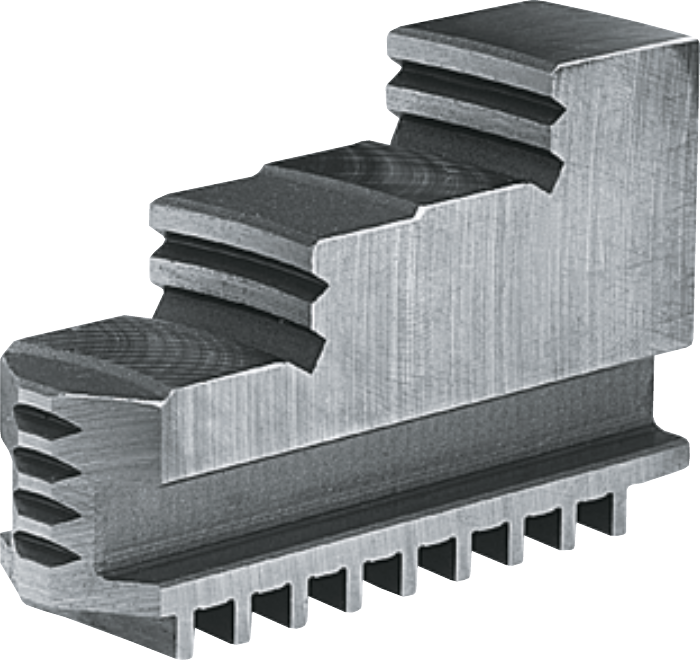 [85.856.0100] 85.856 Harde naar binnen getrapte Bekken (Draaibekken), set à 4 stuks, voor 4-klauwplaat type 36**, 37** (100 mm)