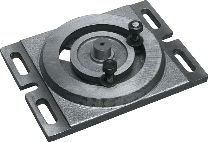 [88.205.0125] 88.205 Draaiplaat, type 6587, met gradenverdeling, voor snelspanmachineklem 88.200 (125 mm, 103 mm)