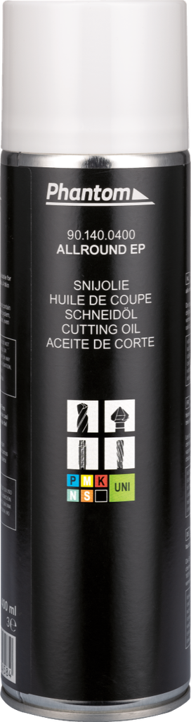 90.140 Spray huile de coupe universelle EP (Extreme Pressure), sans chlore et silicone, à base végétale