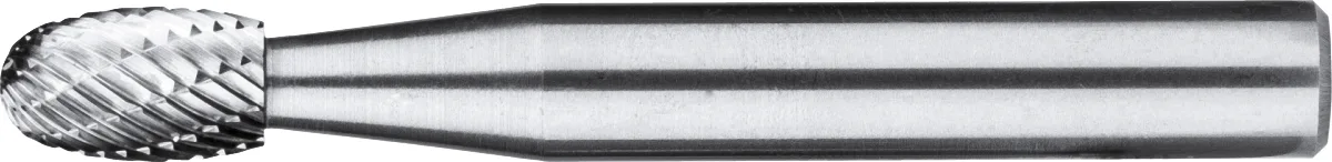 [41.550.0601] 41.550 Hardmetaal Stiftfrees model E, druppelvorm, schacht 6 mm (6 mm, 1-ALU)