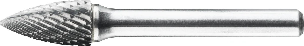 [41.570.0601E] 41.570E Hardmetaal Stiftfrees model G, boomvorm spits, schacht 6 mm, in etui (6 mm, 1-ALU)