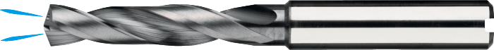 [11.262.0300] 11.262 Foret hélicoïdal en métal dur DIN 6537-K 3xD avec canal de refroidissement, TiAlN, acier inoxydable (3 mm, 6 mm)