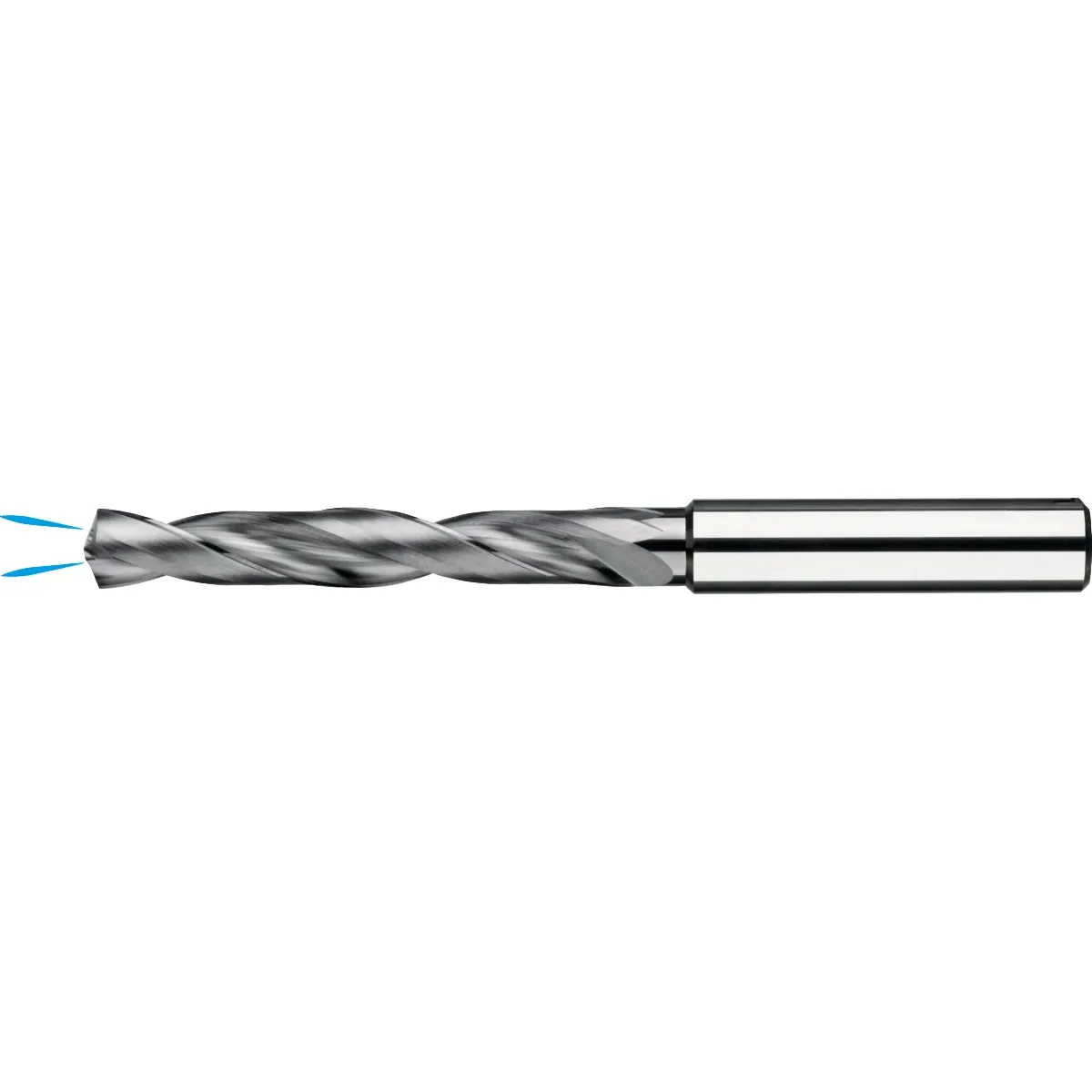 [11.273.0100] 11.273 UNI hard metal Spiral drill DIN 6537-L 5xD with coolant channel, TiAlN (1 mm, 3 mm)