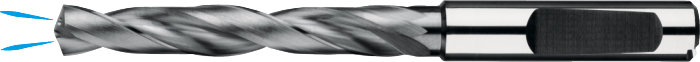 [11.274.0300] 11.274 UNI foret hélicoïdal en métal dur DIN 6537-L 5xD avec canal de refroidissement, TiAlN (3 mm, 6 mm)