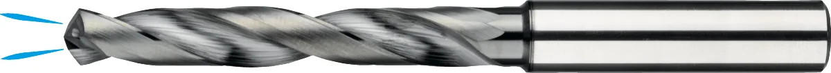11.279 Hard metal Spiral drill DIN 6537-L 5xD with coolant channel, DLC, Aluminum