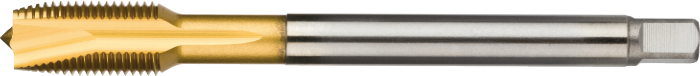 [23.621.0810] 23.621 UNI HSS-E Machine tap DIN 374 Metric Fine, TiN (7 mm, 1 mm, 6 mm, 4,9 mm)