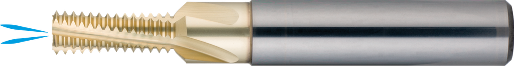 [26.316.0600] 26.316 Hard metal thread mill 2xD with coolant channel, ZrN-X (4,8 mm, 1 mm, 6 mm)