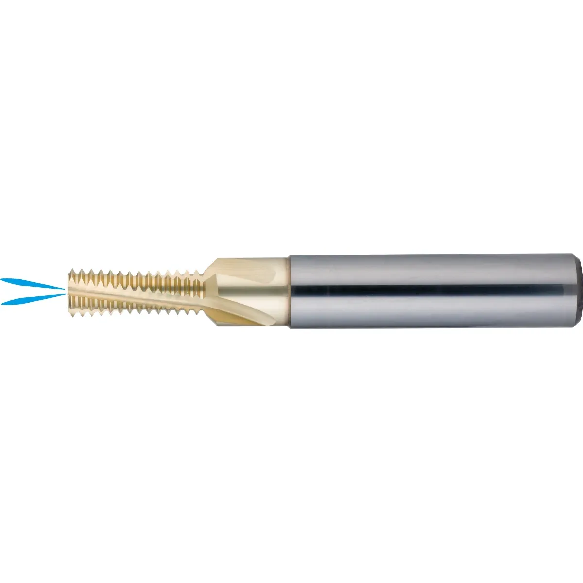 [26.384.0300] 26.384 volhardmetaal Draadfrees 2xD met koelkanaal, met fase, ZrN-X (2,3 mm, 0,5 mm, 6 mm)