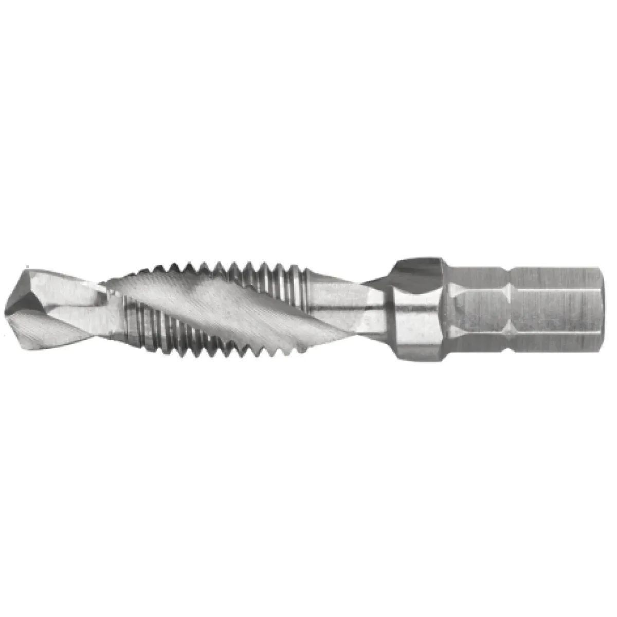 26.610 ECO HSS foret-taraud combiné, foret galvanisé DIN 3126-DIN ISO 1173 C6.3 métrique, 1/4″ (6,35 mm) manchon hexagonale