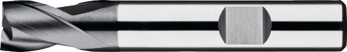 32.244 UNI volhardmetaal Schachtfrees, 2-snijder DIN 6527-B kort, AlTiN-X