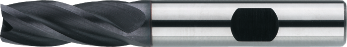 [34.254.0300] 34.254 UNI volhardmetaal Schachtfrees, 4-snijder DIN 6527-B lang, AlTiN-X (3 mm, 6 mm)