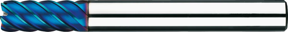 34.515 hard metal HSC shank end mill, 6-flute TiAlN, edge radius, HRC 45-70