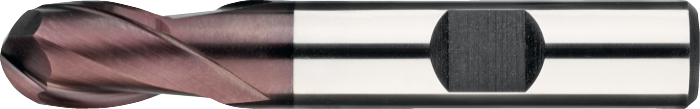 36.228 HSS-E PM fraise à rayon, 2-dents DIN 327-B courte, type N, TiAlN