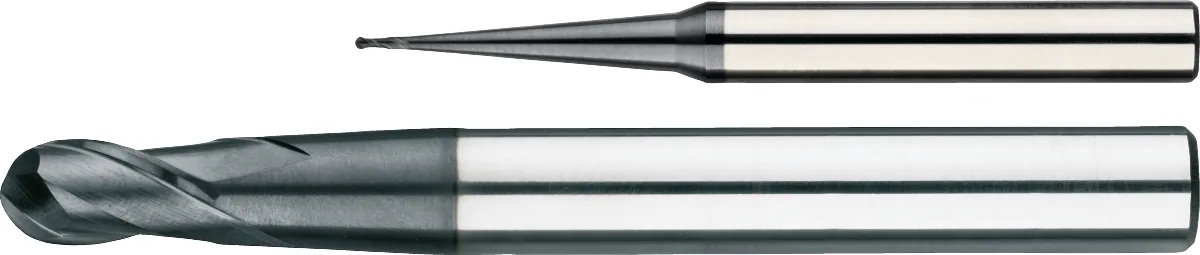 [36.285.0111] 36.285 Hartmetall-Präzisions-Radiusfräser, 2-Mehlfräser AlTiN-X, HRC 30-65 (1 mm, 0,5 mm, l4 23 mm · d3 2 mm · α1 1°30' · l1 60 mm, 6 mm)