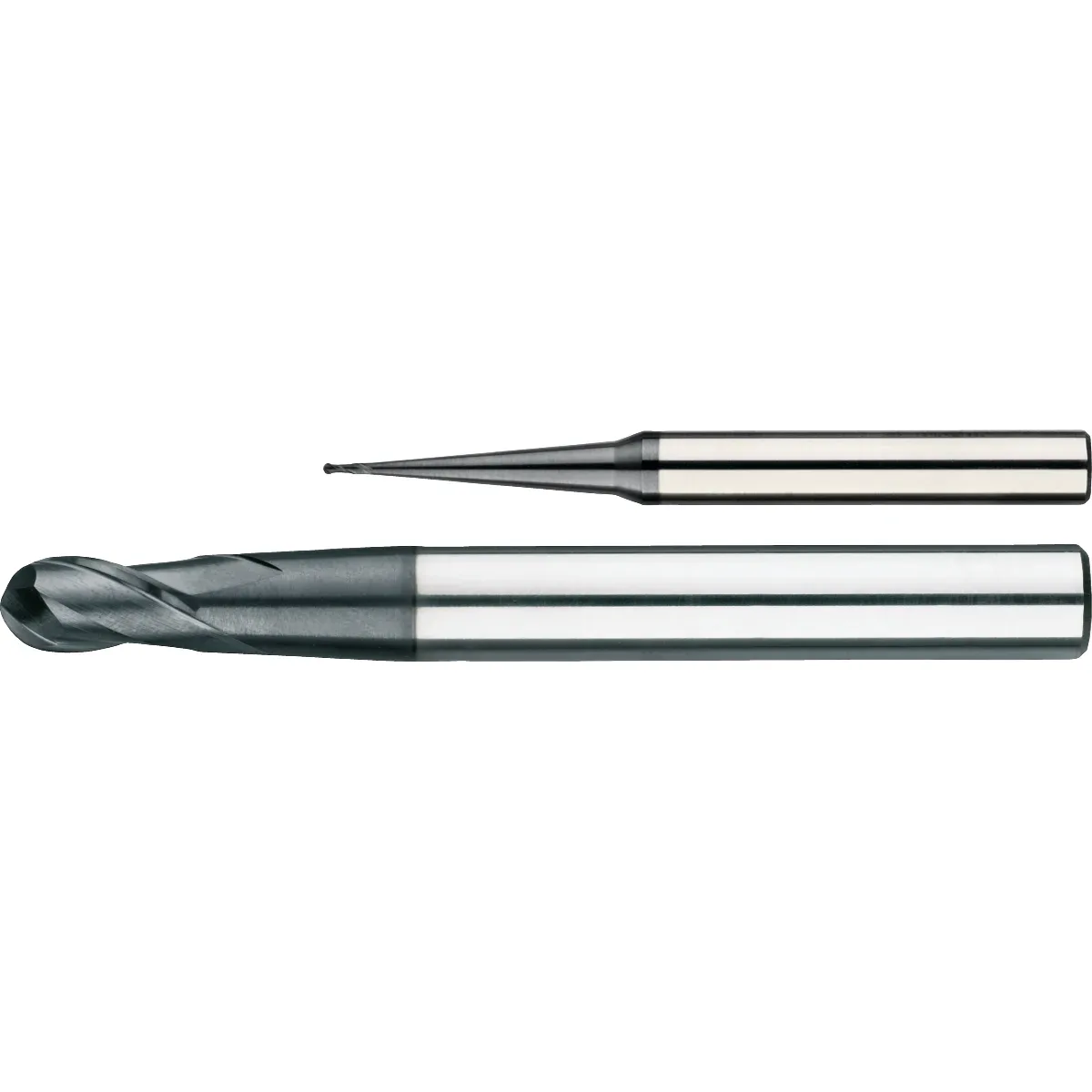 [36.285.0111] 36.285 volhardmetaal Precisie Radiusfrees, 2-snijder AlTiN-X, HRC 30-65 (1 mm, 0,5 mm, l4 23 mm · d3 2 mm · α1 1°30' · l1 60 mm, 6 mm)