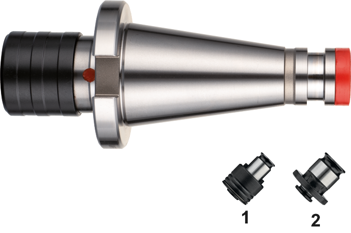 [81.613.3012] 81.613 Taphouder, met druk- en trekcompensatie, DIN 2080, voor gebruik met tapinzetstukken (36 mm, d2 SK30 · l2 51 mm · M M12, SK30, M12)