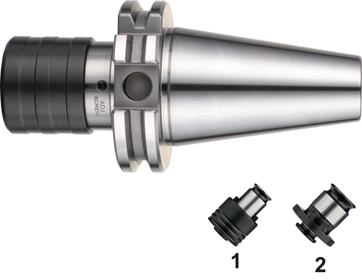 [81.614.4012] 81.614 Taphouder, met druk- en trekcompensatie, voor gebruik met tapinzetstukken, ISO 7388-1 (DIN 69871 (36 mm, d2 SK40 · M M16 · l2 60 mm, SK40)